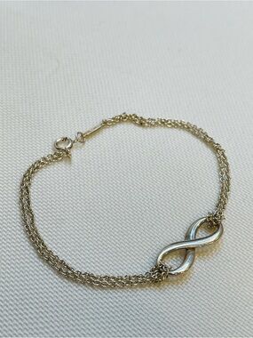 TIFFANY & Co. Infinity Double Strand Bracelet Sterling Silver